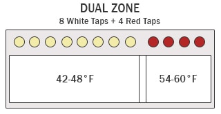 Dual Zone 8 White 4 Red Wine