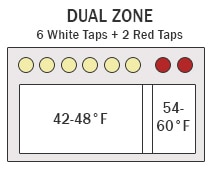 Dual Zone 6 White 2 Red Wine